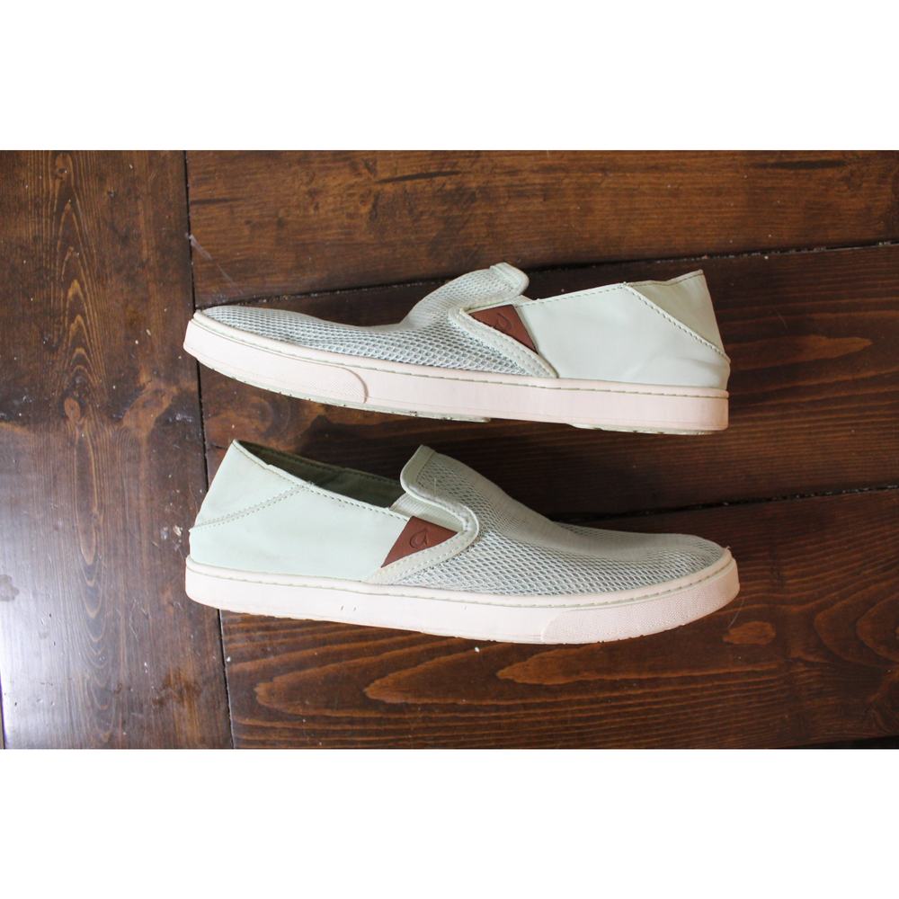 Olukai Pehuea Mint Sage Green Palm Size 9 Slip On Sneakers - Picture 3 of 8